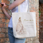 Modern Watercolor Wedding Gown Bridal Shower Tote Bag<br><div class="desc">If you need any further customization please feel free to message me on yellowfebstudio@gmail.com.</div>