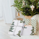 Modern Watercolor Winter Pine Green Tree Christmas Wrapping Paper<br><div class="desc">Modern Watercolor Winter Pine Green Tree Christmas</div>