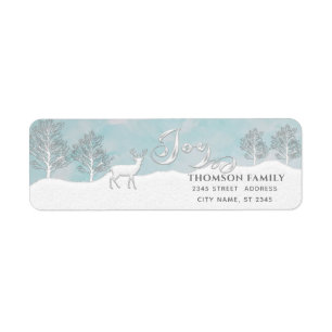 Modern watercolor Winter scene Joy Holiday