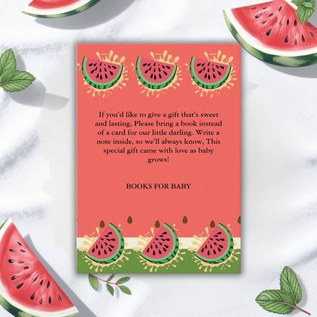 Modern Watermelon Splash Baby Shower Enclosure Card (Creator Uploaded)
