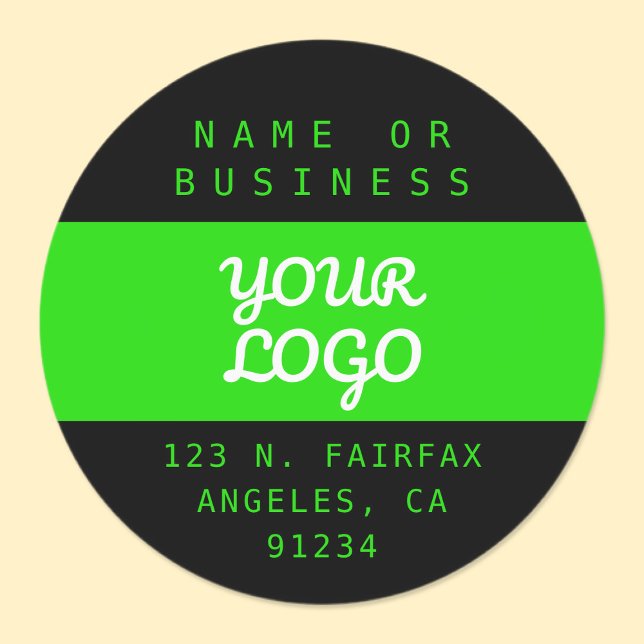 Modern Waterproof Logo & Text | Black Bright Green (Creator Uploaded)