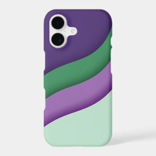 Modern Wave Purple Green iPhone case