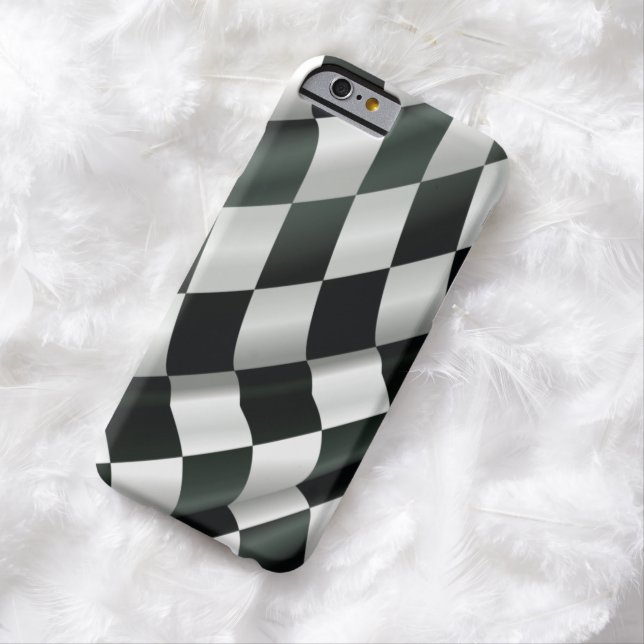 Modern Waving Chequered Flag iPhone 6 Case (In Situ)
