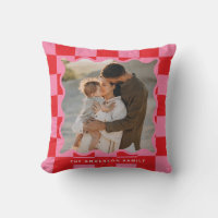 Modern wavy edge check minimal photo Christmas