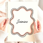 Modern Wavy Scalloped Frame Custom Name Planner<br><div class="desc">Stay organized and stylish with this elegant planner featuring a soft, rounded scalloped frame. Personalize it with your name for a unique and sophisticated touch. This planner is perfect for keeping track of appointments, to-dos, and all your important dates. With its classic design and ample writing space, it's a must-have...</div>