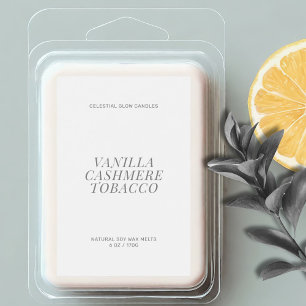 Modern wax melt minimal label