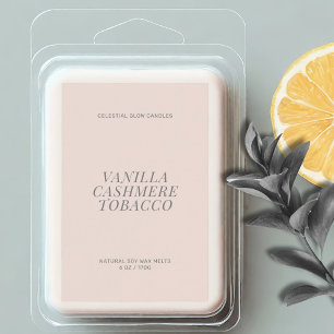 Modern wax melt minimal label