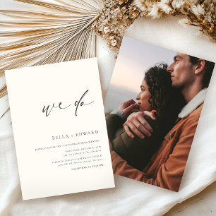Modern We Do Photo Wedding Invitation