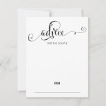 Modern We Do Script Wedding Advice Card<br><div class="desc">Personalize the custom text above. You can find additional coordinating items in our "Modern We Do Script" collection.</div>