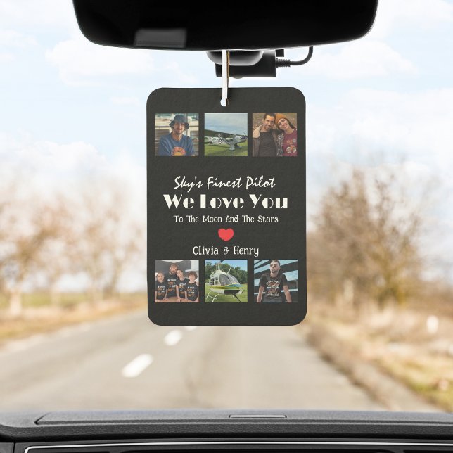 Modern 'We Love You' Custom Photo Collage Air Freshener (Creator Uploaded)