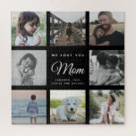Modern WE LOVE YOU Mom Mother's Day Photo Collage  Jigsaw Puzzle<br><div class="desc">Perfect gift for Mother's Day! We love you,  Mom: For the Best Mom Ever in your life a modern,  trendy Instagram family photo collage jigsaw puzzle with modern script typography and your personal name and message. This is the black version.</div>
