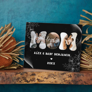 Modern We Love You Mom Photo collage Plaque
