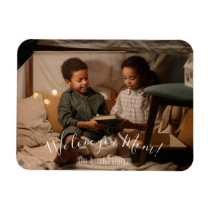 Modern We Love You Mom Photo Magnet