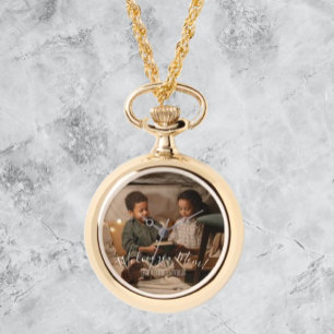 Modern We Love You Mom Photo Watch