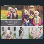 Modern We love you Mommy Photo Collage iPad Cover<br><div class="desc">Protect your tablet case and choose your most beloved photos to cover this design for mom. Easily customize the images, and words. "We Love You Mommy" says so much already but change it up as you'd like. Mom will be excited to receive such a thoughtful gift. Give it to her...</div>
