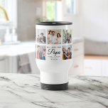 Modern WE LOVE YOU PAPA Square Photo Collage Travel Mug<br><div class="desc">Modern,  personalized Instagram photo collage travel mug for the best dad / grandad ever saying "WE LOVE YOU PAPA" and your custom names and year. Perfect gift for Father's day or an awesome holiday / birthday gift. He'll love carrying his favourite people around wherever he goes!</div>