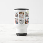 Modern WE LOVE YOU PAPA Square Photo Collage Travel Mug<br><div class="desc">Modern,  personalized Instagram photo collage travel mug for the best dad / grandad ever saying "WE LOVE YOU PAPA" and your custom names and year. Perfect gift for Father's day or an awesome holiday / birthday gift. He'll love carrying his favourite people around wherever he goes!</div>