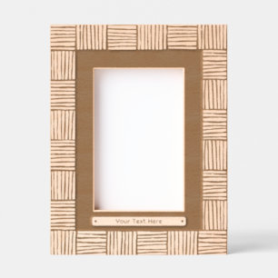Modern Weave Pattern with text Etched Frames