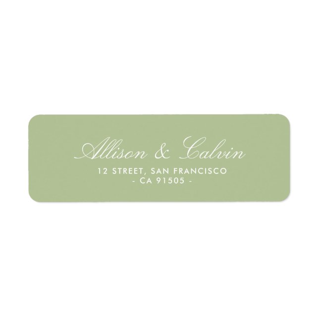 Modern wedding address label (Front)