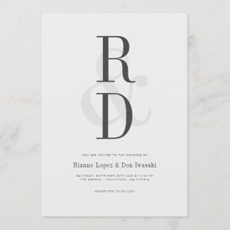 Modern Wedding Announcement Invitation