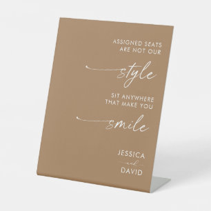 Modern Wedding Assigned Seats Are Not Our Style Pedestal Sign