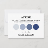 Modern Wedding Attire Dress Code Enclosure Card