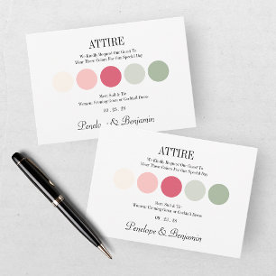 Modern Wedding Attire Dress Code Enclosure Card