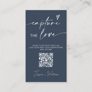 Modern Wedding Capture the love Qr Code Enclosure Card