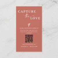 Modern Wedding Capture the love Qr Code
