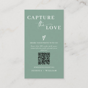 Modern Wedding Capture the love Qr Code Enclosure Card