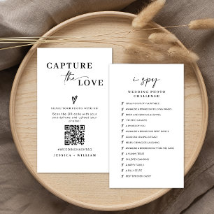 Modern Wedding Capture the love Qr Code Enclosure Card