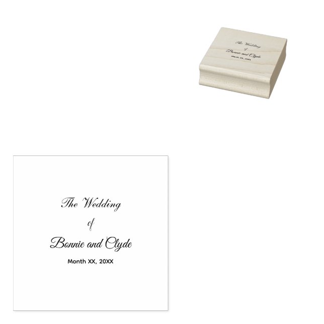Modern Wedding Ceremony Decorative Rubber Stamp (Stamped)