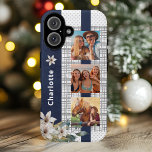 Modern Wedding Couple Photo Personalized Floral Ca iPhone 16 Case<br><div class="desc">Modern Wedding Couple Photo Personalized Floral iPhone 16 Cases features 3 of your favourite photos and your personalized name on a modern background with a soft watercolor floral bouquet accent. Makes a perfect gift gift for birthday,  Christmas,  anniversary and more. Created by Evco Studio www.zazzle.com/store/evcostudio</div>