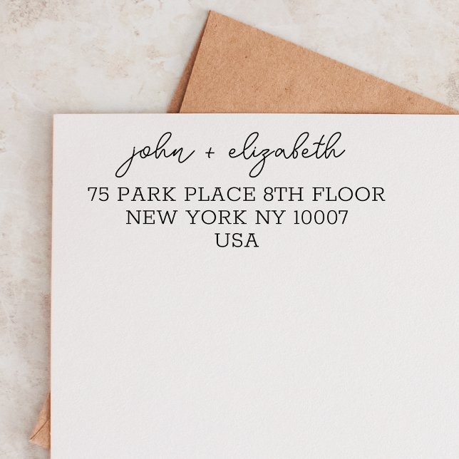 Modern Wedding Couple Save the date Newly engaged Self-inking Stamp (Creator Uploaded)