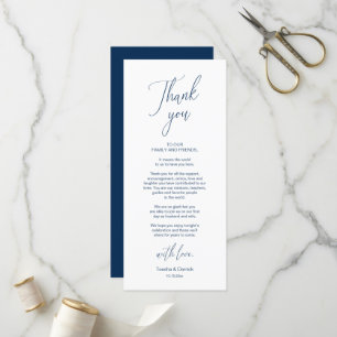 Modern Wedding Dinner Place Setting Thank You Card