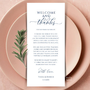 Modern Wedding Dinner Place Setting Thank You Card