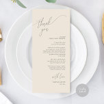 Modern Wedding Dinner Place Setting Thank You Card<br><div class="desc">Share the love and show your appreciation to your guests, when they sit down at their seat and read this personalised charming thank you place card. It's a wonderful way to kick off your special day celebration! This card is sure to set the tone for an unforgettable event. The thank...</div>