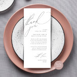 Modern Wedding Dinner Place Setting Thank You Card<br><div class="desc">Share the love and show your appreciation to your guests, when they sit down at their seat and read this personalised charming thank you place card in dark grey themed. It's a wonderful way to kick off your special day celebration! This card is sure to set the tone for an...</div>