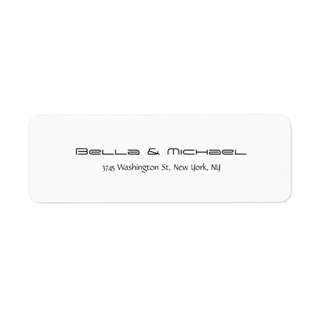 Modern Wedding Elegant Minimalist Black White (Front)