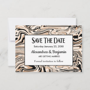 Modern Wedding Elegant Watercolor Pattern Custom Save The Date