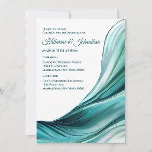 Modern Wedding-Emerald Green- Invitation