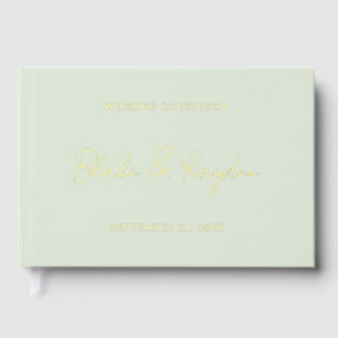 Modern Wedding Engagement Party Personalized Guest Book