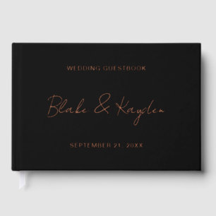 Modern Wedding Engagement Party Personalized Guest Book