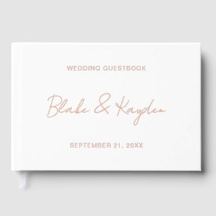 Modern Wedding Engagement Party Personalized Guest Book