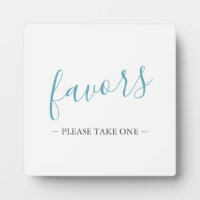 Modern Wedding Favors Sign