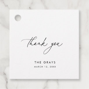 Modern Wedding Favour Tag