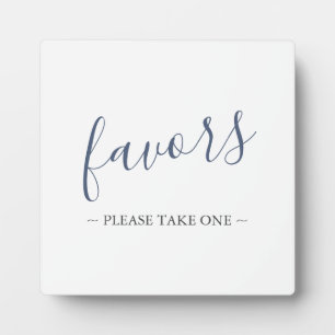 Modern Wedding Favours Sign Plaque