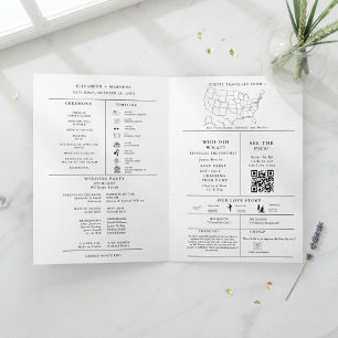 Modern Wedding Folded Infographic Program
