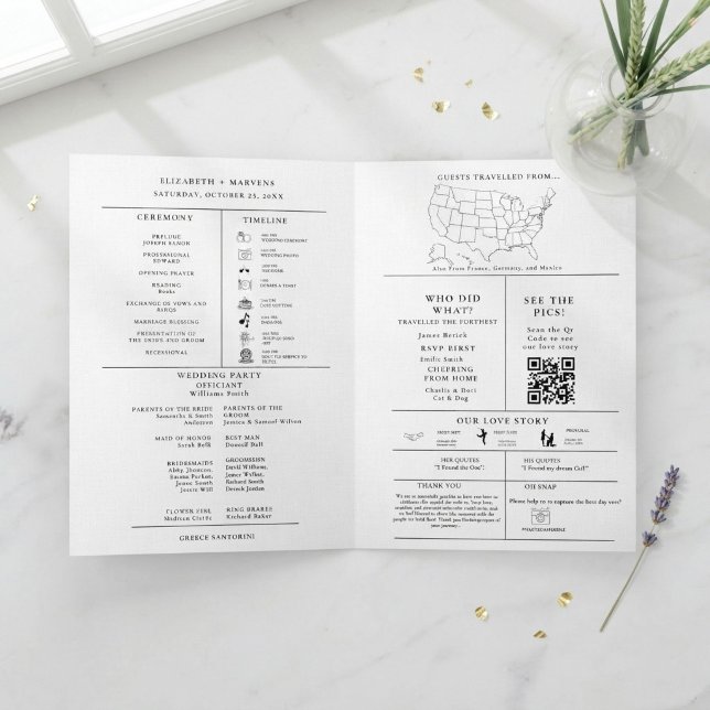 Modern Wedding Folded Infographic Program (Creator Uploaded)