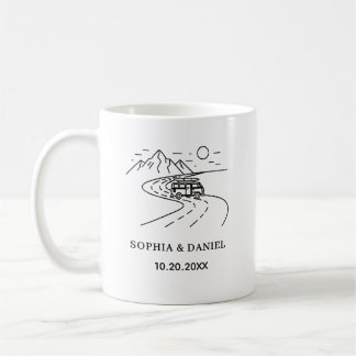 Modern Wedding Gift For Couples, Engagement Gifts Coffee Mug